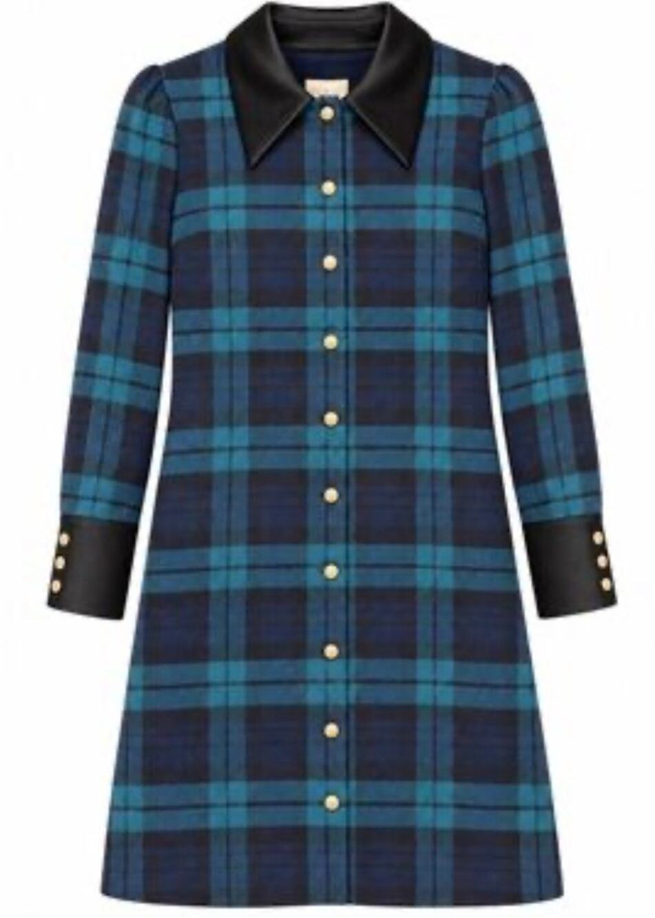 Tuckernuck Collard Blackwatch Mini Plaid Dress Size S Green Blue Black